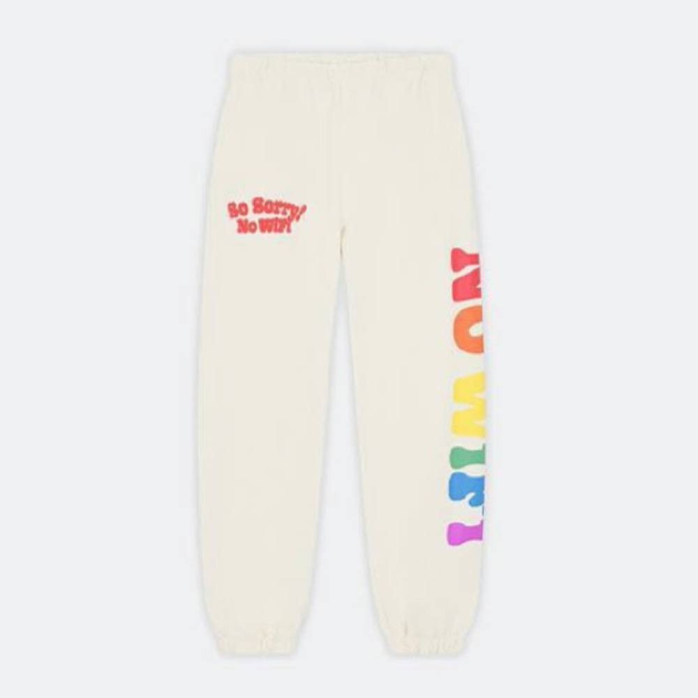 Madhappy So Sorry No Wifi Universal Sweatpant White Size Small like new SOLD OUT